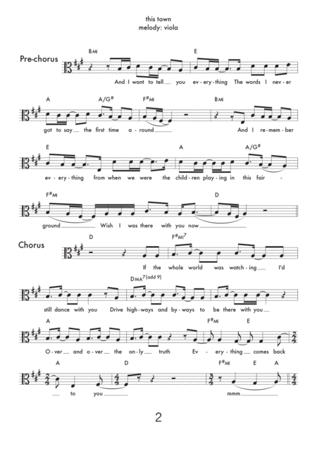 This Town Lead Sheet Viola Page 2