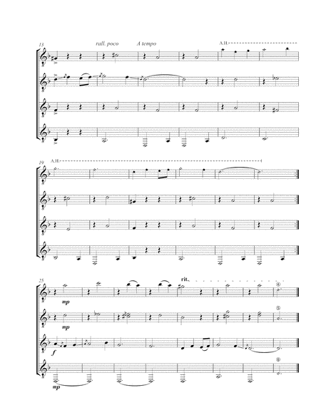 Three Catalan Folk Songs Guitar Quartet Score And Parts Page 2