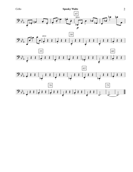 Three Dances For Halloween Cello Part Page 2