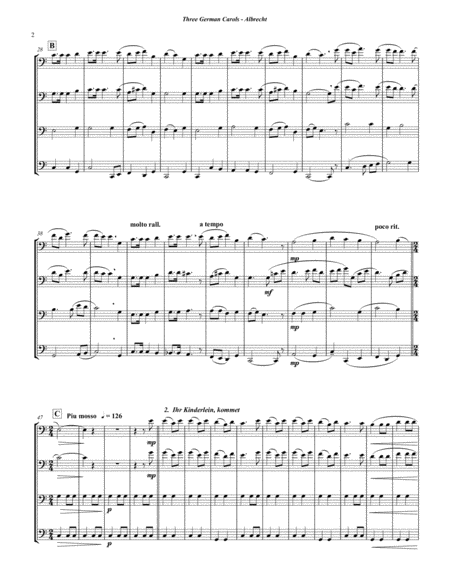 Three German Carols For Trombone Quartet Page 2