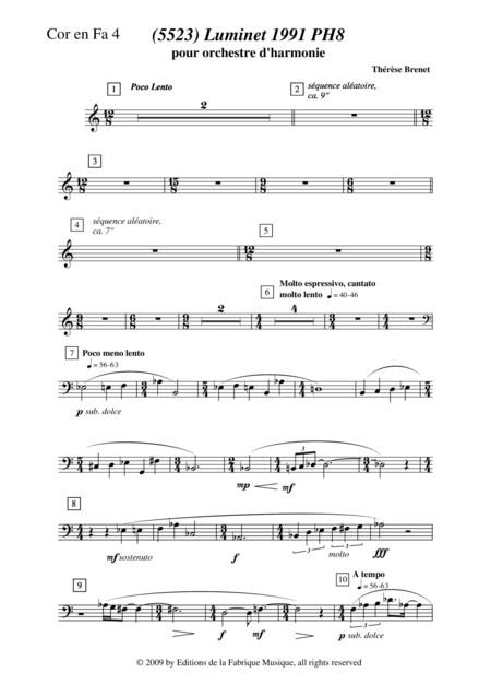 Thrse Brenet 5523 Luminet 1991 Ph8 For Concert Band Horn In F4 Part Page 2