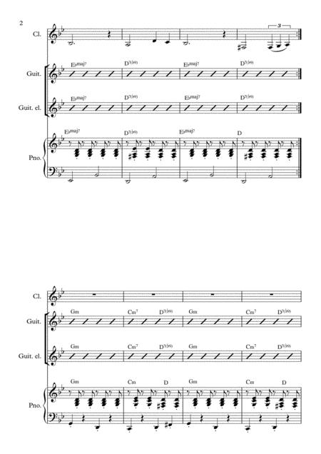 Tiempo Y Silencio Bb Clarinet 2 Guitars Piano Page 2