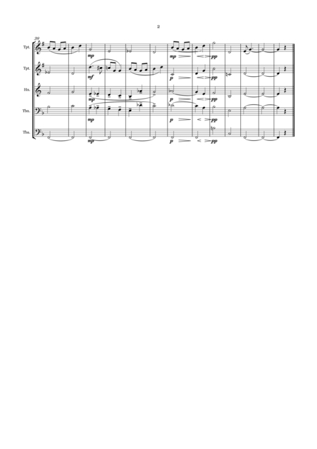 To A Wild Rose For Brass Quartet Page 2