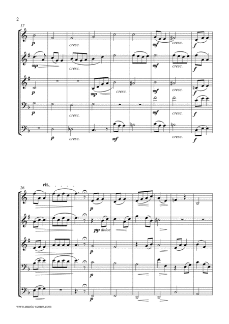 To A Wild Rose French Horn 2 Trumpets Trombone And Tuba Page 2