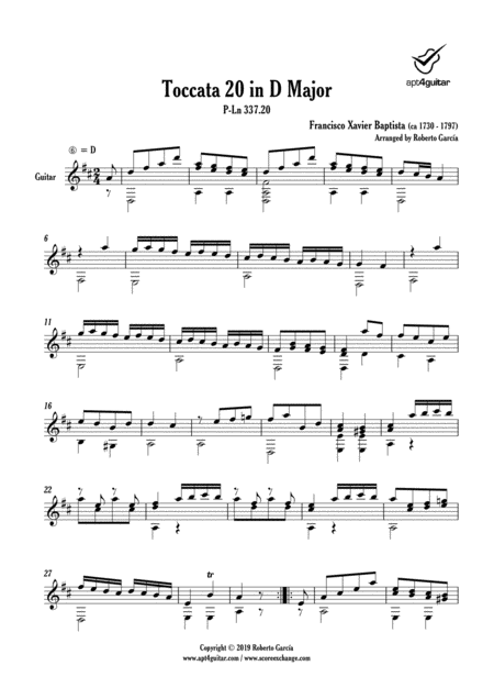 Toccata 20 In D Major Page 2