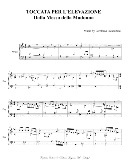 Toccata Per L Elevazione From Mass Of The Virgin Mary For Organ Page 2