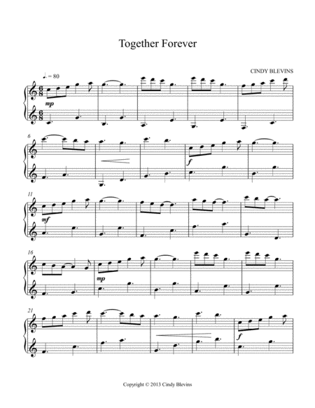 Together Forever An Original Solo For Double Strung Harp Page 2