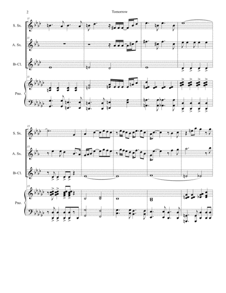 Tomorrow Duet For Soprano And Alto Saxophone Page 2