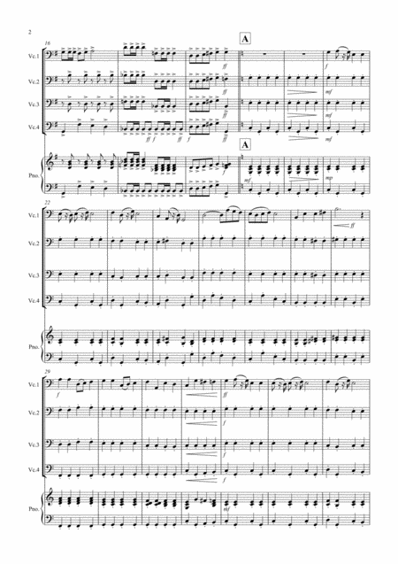 Toreadors Song Fantasia From Carmen For Cello Quartet Page 2