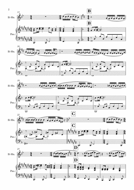Total Eclipse Of The Heart Solo For Horn In Eb And Piano Page 2