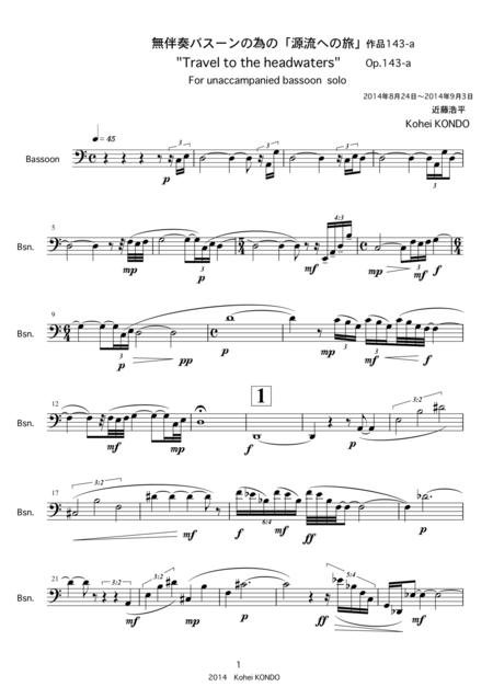 Travel To The Headwaters For Bassoon Solo Op 143a Page 2