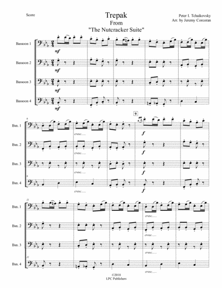 Trepak From The Nutcracker Suite For Bassoon Quartet Page 2