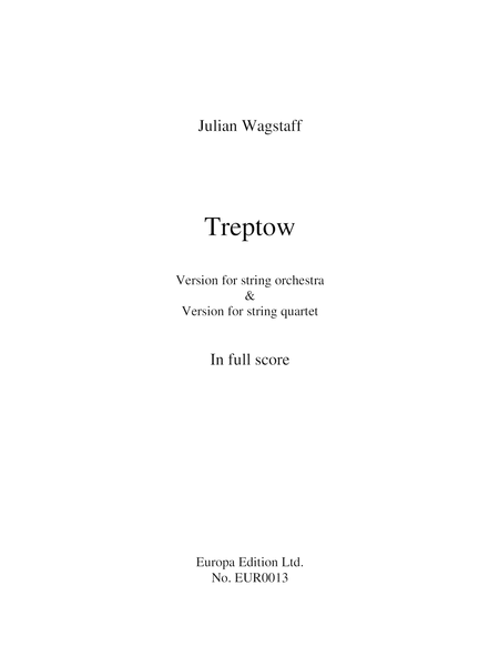 Treptow For String Orchestra Or String Quartet Scores Page 2