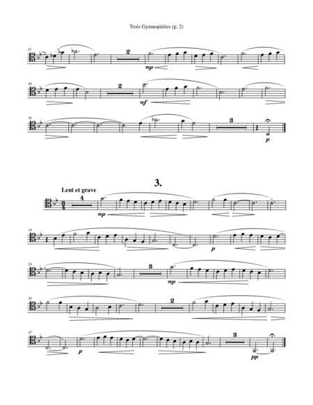 Trois Gymnopdie For Trombone Piano Page 2