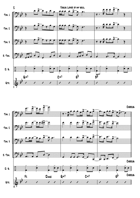 Trombone Praise Jesus Lover Of My Soul Trombone Quartet Page 2