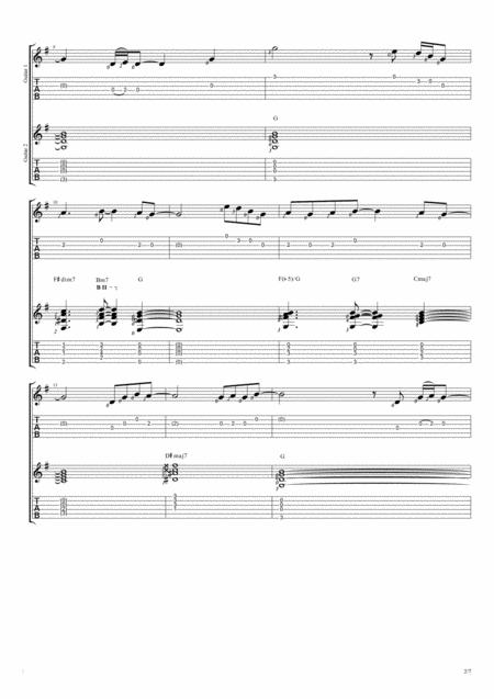 True Kinda Love Duet Guitar Tablature Page 2