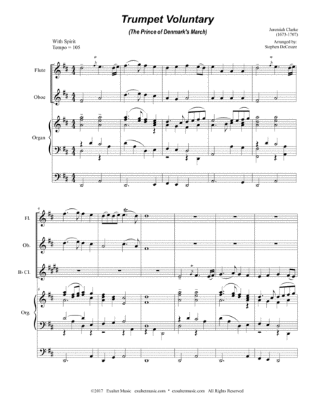 Trumpet Voluntary For Woodwind Trio Organ Accompaniment Page 2