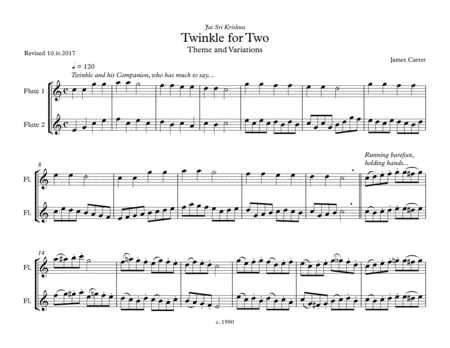 Twinkle For Two Theme Variations For Flute Duet Page 2