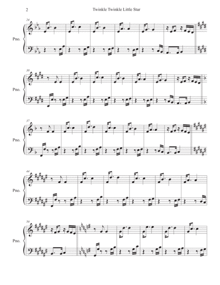 Twinkle Twinkle Little Star A Variation By Kevin Busse For Piano Page 2