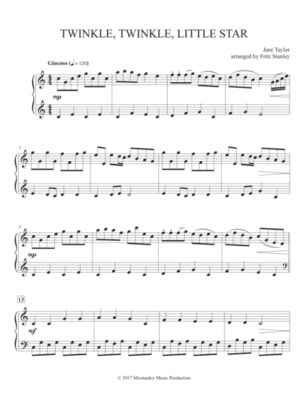 Twinkle Twinkle Little Star Piano Solo Page 2