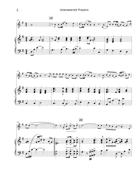 Unanswered Prayers Violin And Piano Page 2