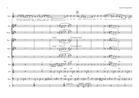 Under The Boardwalk Vocal With Small Band 3 5 Horns Key Of C Page 2