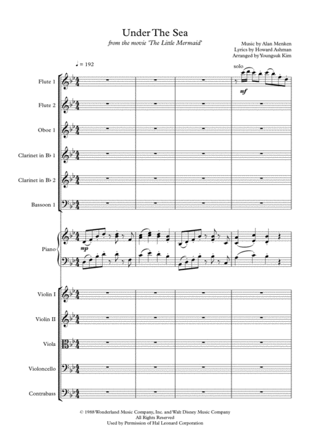 Under The Sea For Chamber Orchestra Full Score Page 2