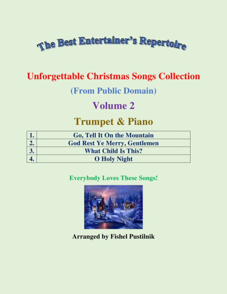 Unforgettable Christmas Songs Collection From Public Domain For Trumpet Piano Volume 2 Video Page 2