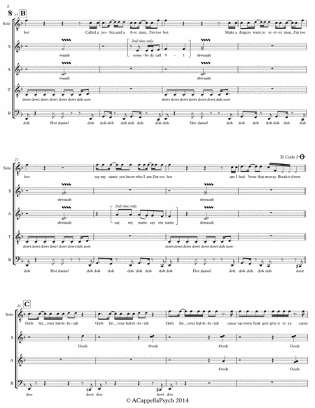 Uptown Funk A Cappella Satb Page 2