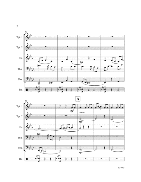 Vacant Chair The Brass Quintet With Optional Drums Page 2
