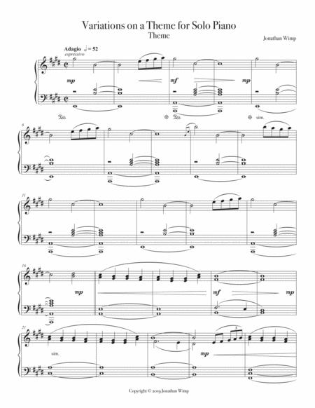 Variations On A Theme For Solo Piano Page 2