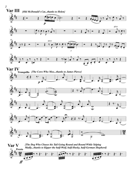 Variations On Old Mcdonalds Farm Violin 2 Page 2