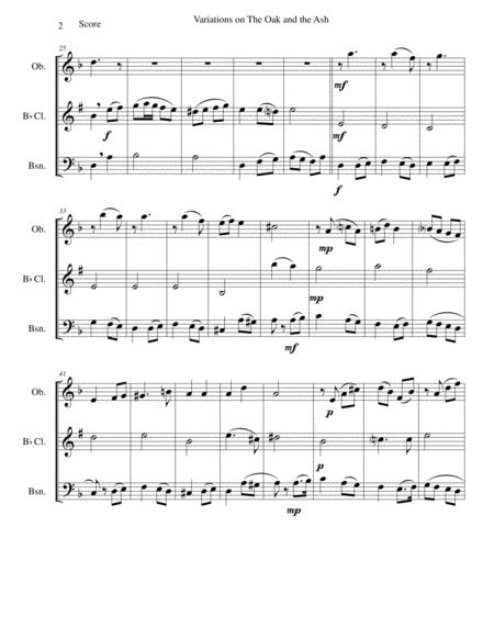 Variations On The Oak And The Ash A North Country Maid For Wind Trio Oboe Clarinet Bassoon Page 2