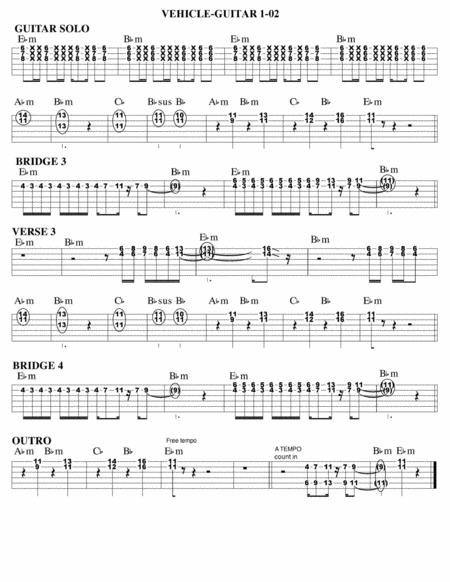 Vehicle Guitar Tab Brass Arrangement Page 2