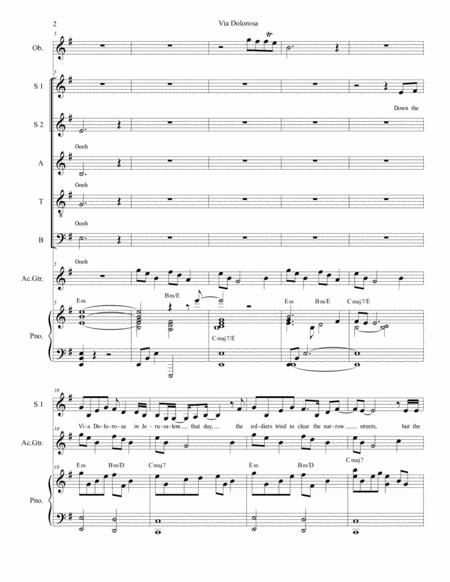 Via Dolorosa For Vocal Quintet Medium Key Page 2