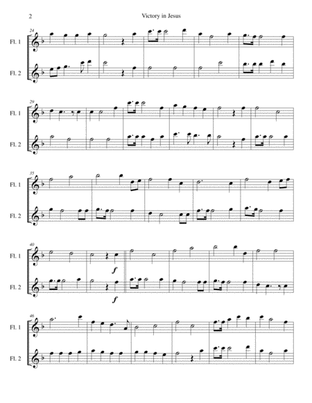 Victory In Jesus Arranged For 2 Flutes Page 2