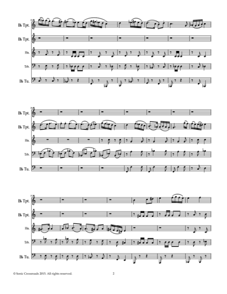 Victory March Brass Quintet Page 2