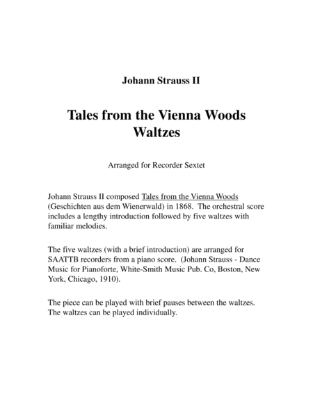 Vienna Woods Waltzes For Recorder Sextet Page 2
