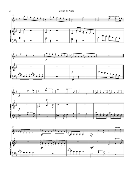 Violin Sonata In F Major 1st Mvt Page 2