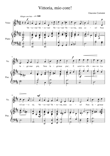 Vittoria Mio Core D Major Page 2