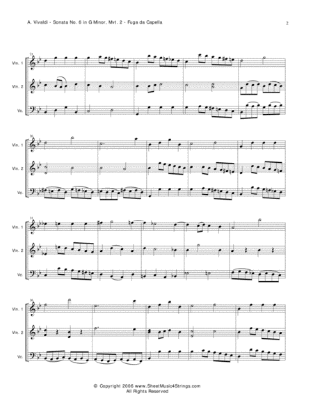 Vivaldi A Sonata No 1 Mvt 2 For Two Violins And Cello Page 2