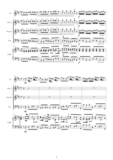 Vivaldi Chamber Concerto In D Major Rv 93 For Lute Two Violins Cellos And Cembalo Page 2