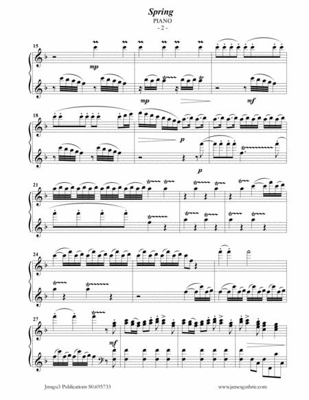 Vivaldi Spring From The Four Seasons For Baritone Sax Piano Page 2