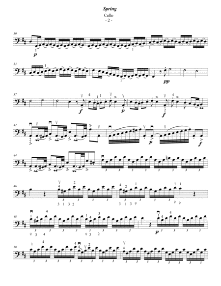 Vivaldi The Four Seasons Spring For Solo Cello Page 2