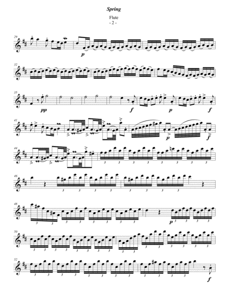 Vivaldi The Four Seasons Spring For Solo Flute Page 2