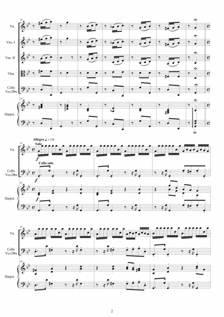 Vivaldi Violin Concerto No 2 In G Minor Rv 315 Summer Op 8 For Violin Strings And Harpsichord Page 2
