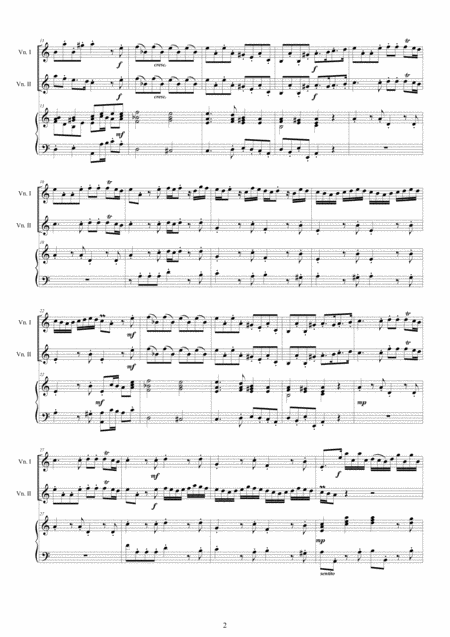 Vivaldi Violin Concerto No 8 In A Minor Rv 522 Op 3 For Two Violins And Piano Page 2