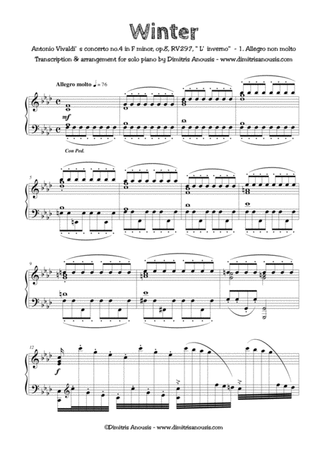 Vivaldis Winter For Solo Piano Page 2