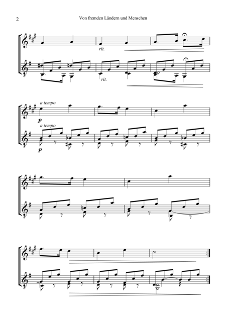 Von Fremden Landern Und Menschen For Clarinet In Bb And Guitar Page 2