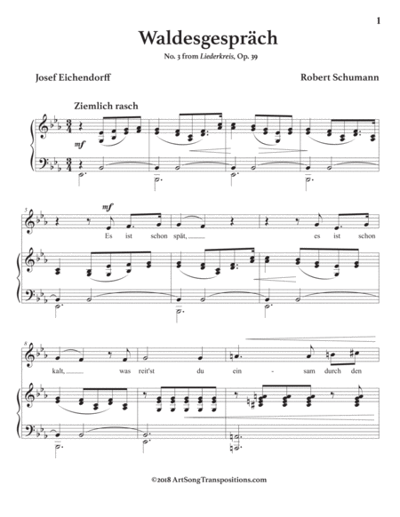 Waldesgesprch Op 39 No 3 E Flat Major Page 2